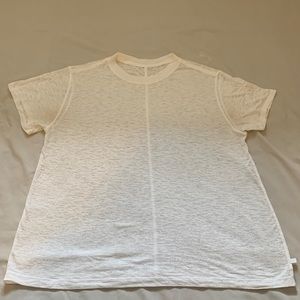 Lululemon see through boy friend tee.